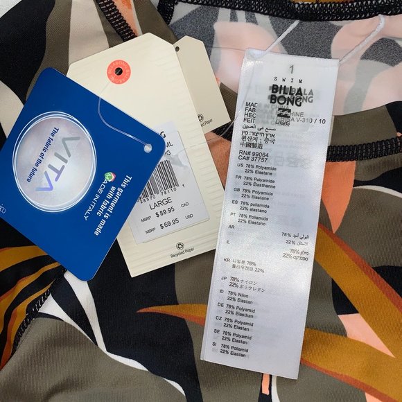 SOLD OUT NWT Billabong Tropic Nights Long Sleeve - Picture 6 of 7